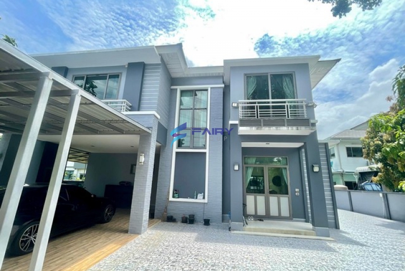 ให้เช่าบ้านเดี่ยว 2ชั้น หมู่บ้านเพอร์เฟคมาสเตอร์พีช พระราม9 ที่ดิน 99.60 ตรว พื้นที่ใช้สอย 241 ตรม เฟอร์ครบ พร้อมอยู่
